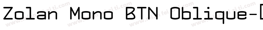 Zolan Mono BTN Oblique字体转换